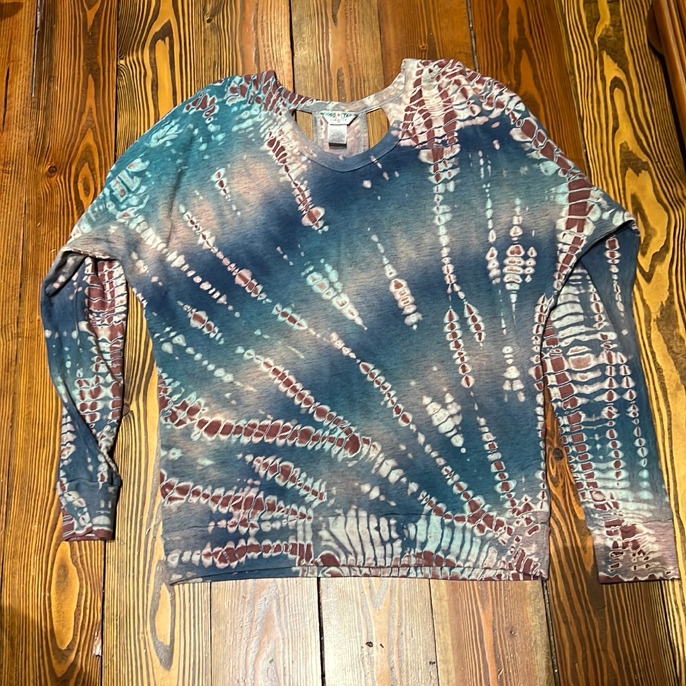 Hard Tail tie dye sweatshirt with cutout back